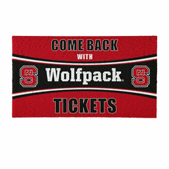 28" x 16" PVC Trapper Mat, Come Back with Tickets, North Carolina Stat - Collegiate