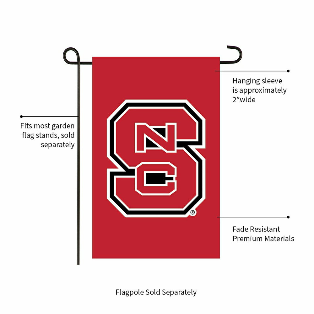 North Carolina State University Applique Garden Flag - Collegiate Home