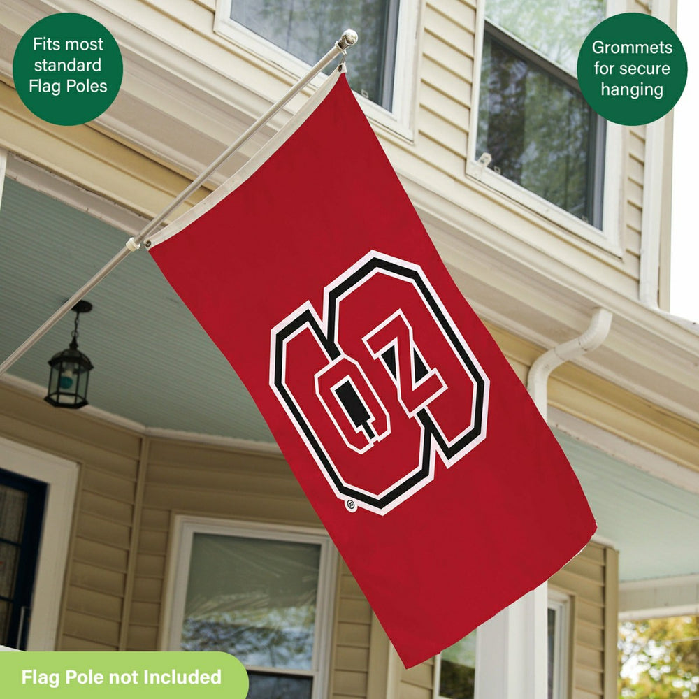 North Carolina State University Single Sided Flag w/ 2 Grommets, 3'x5' - Collegiate Home