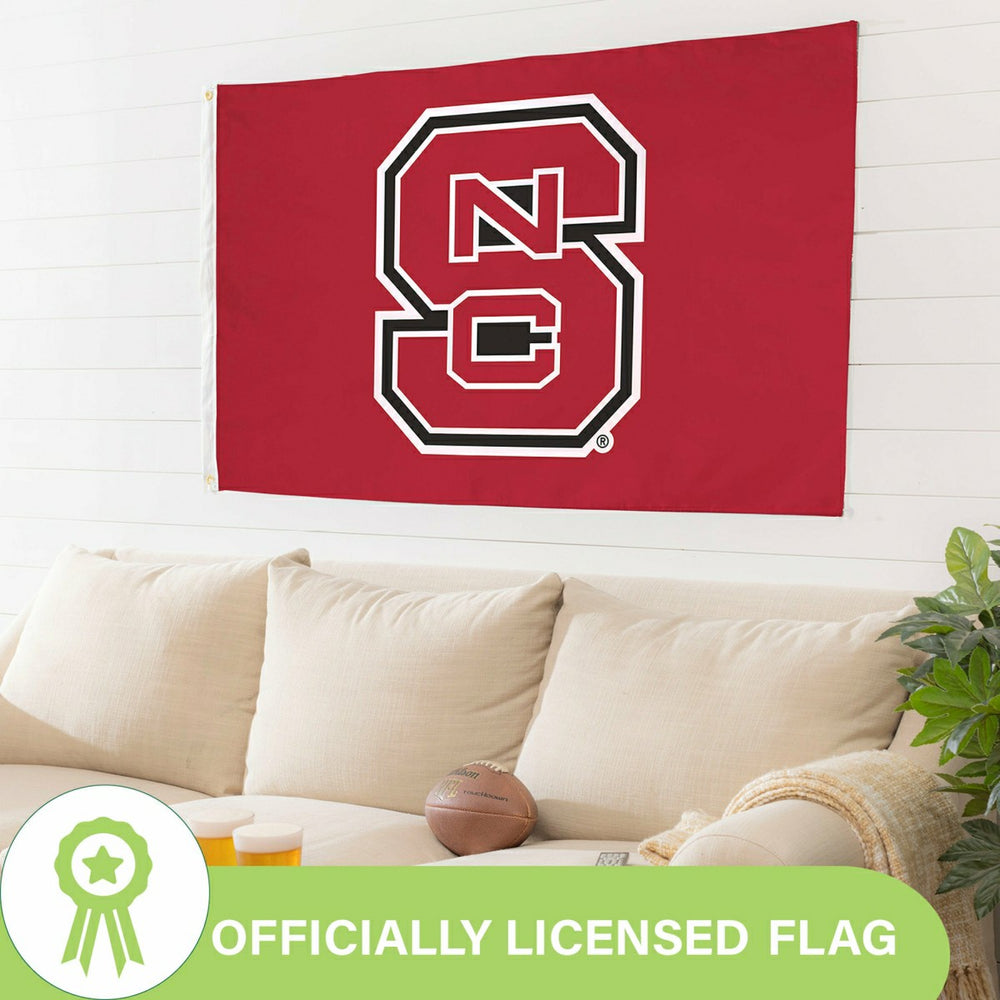 North Carolina State University Single Sided Flag w/ 2 Grommets, 3'x5' - Collegiate Home