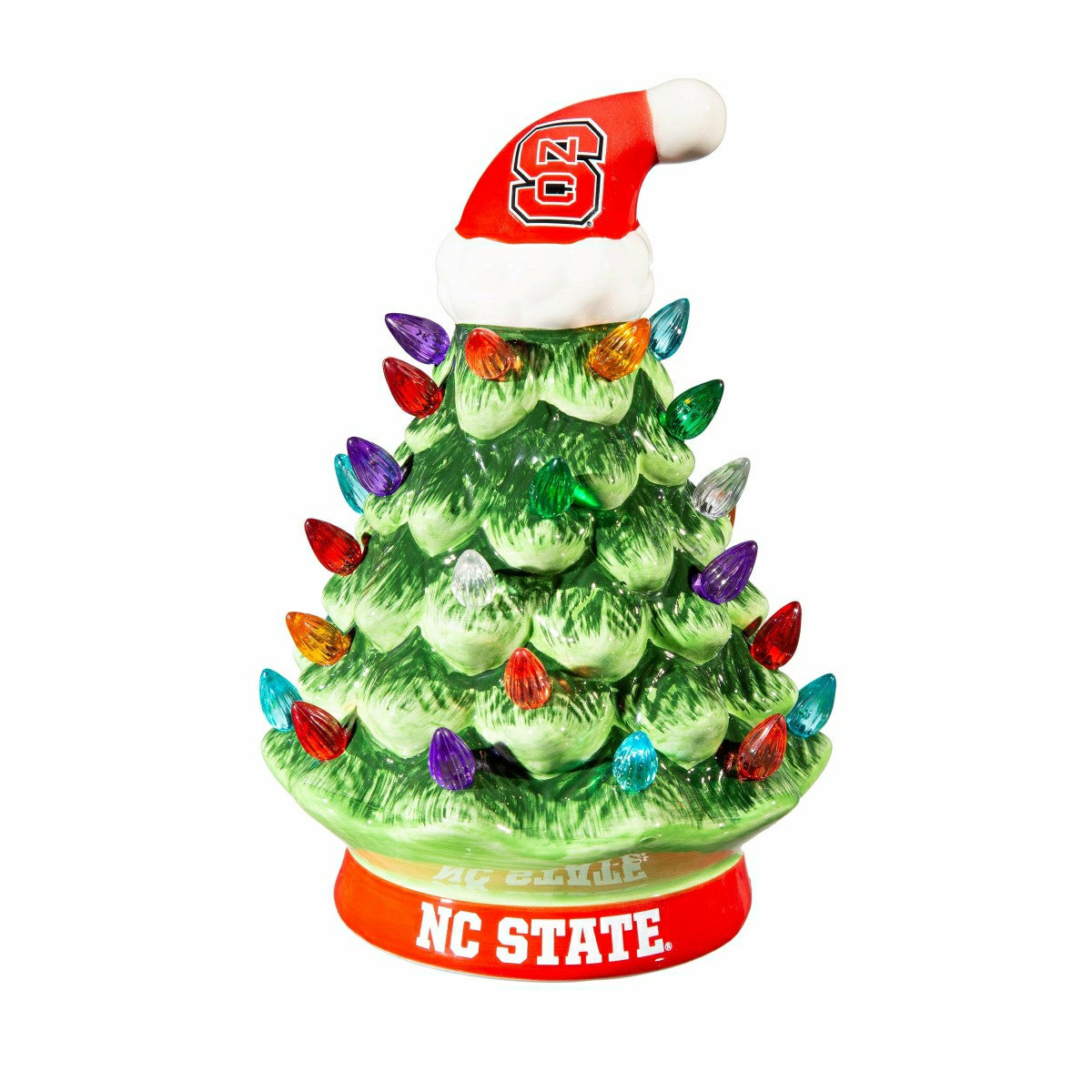 8" LED Ceramic Christmas Tree, North Carolina State University - Collegiate Home