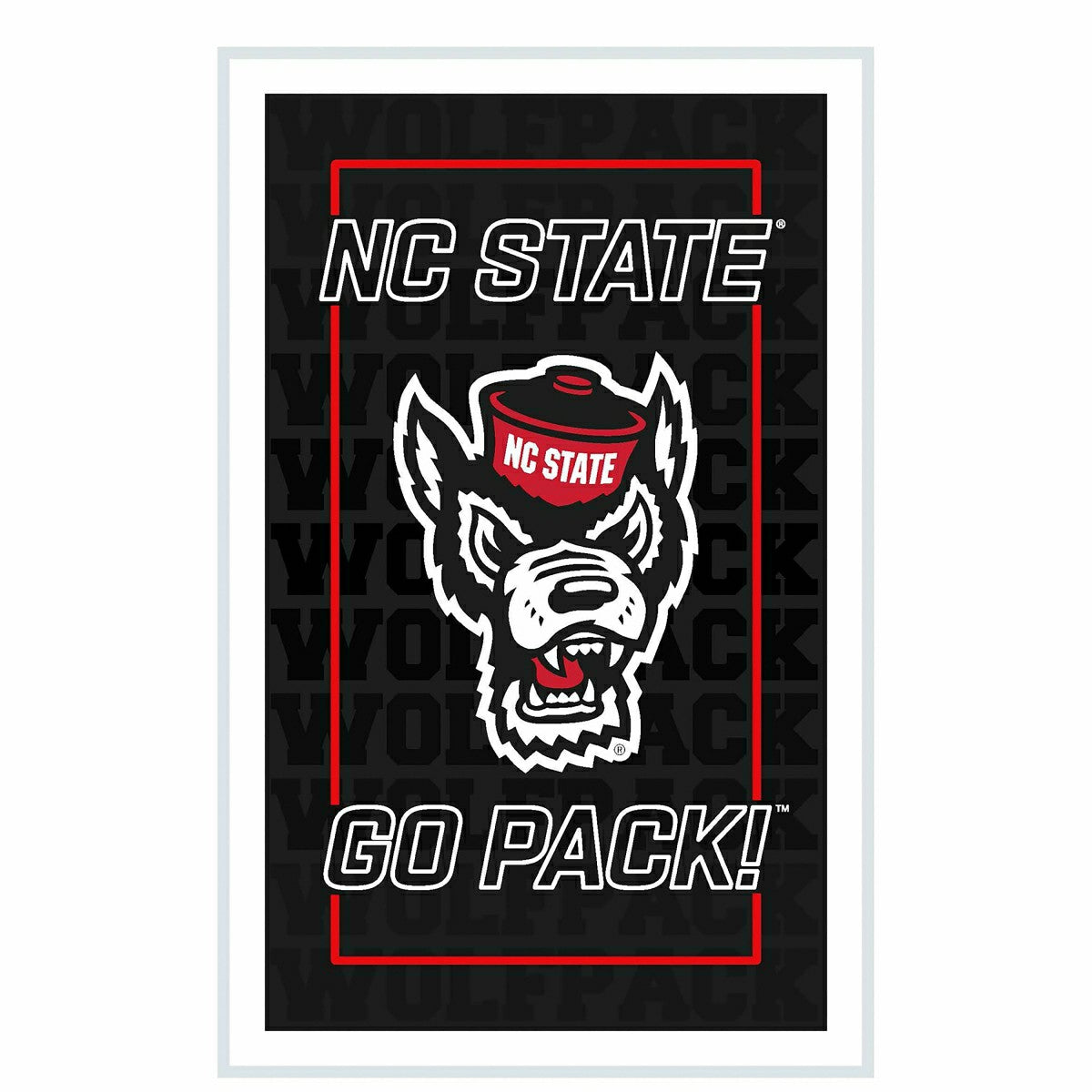 North Carolina State University College Rectangle Neolite LED Decor - Collegiate Home