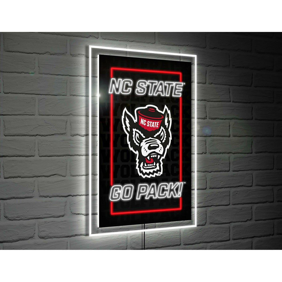 North Carolina State University College Rectangle Neolite LED Decor - Collegiate Home