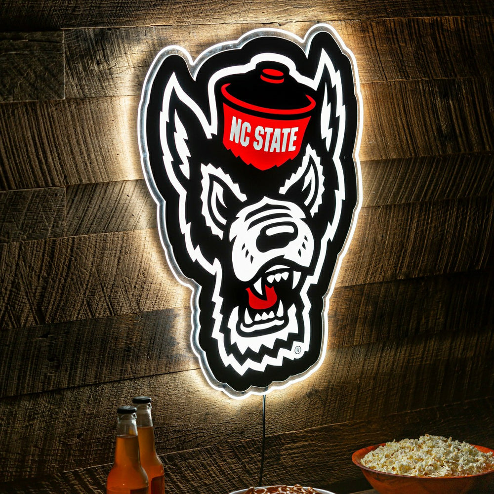 LED Wall Decor, Glazelite, College Mascot, North Carolina State Univer - Collegiate Home