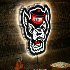 LED Wall Decor, Glazelite, College Mascot, North Carolina State Univer - Collegiate Home