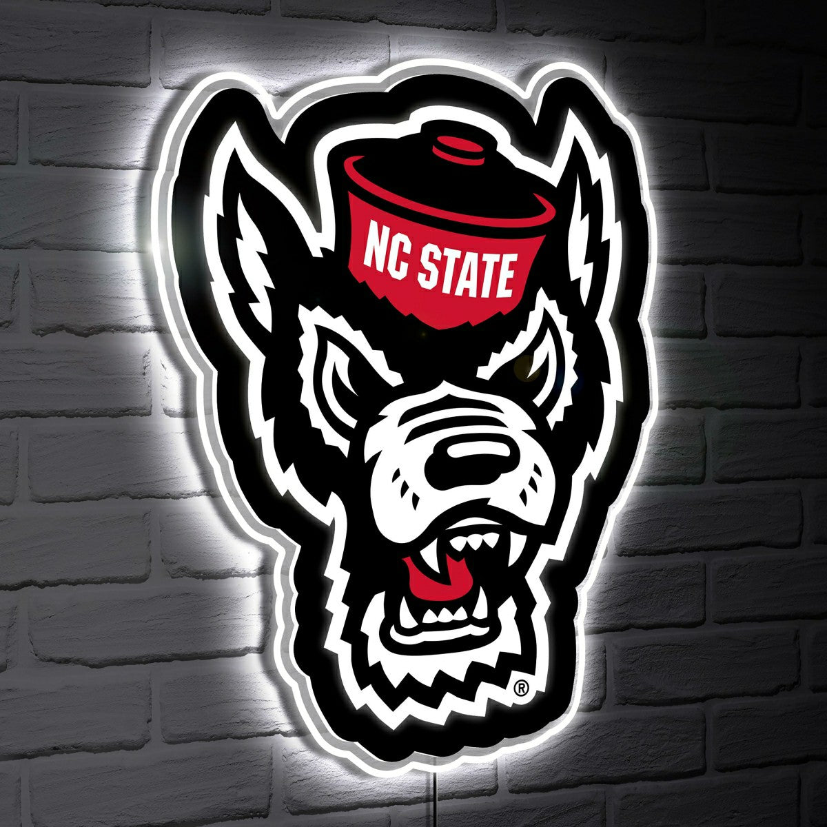 LED Wall Decor, Glazelite, College Mascot, North Carolina State Univer - Collegiate Home