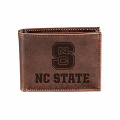 North Carolina State University, Bi-Fold Wallet, Brown, CH, 100% Genui - Collegiate Home