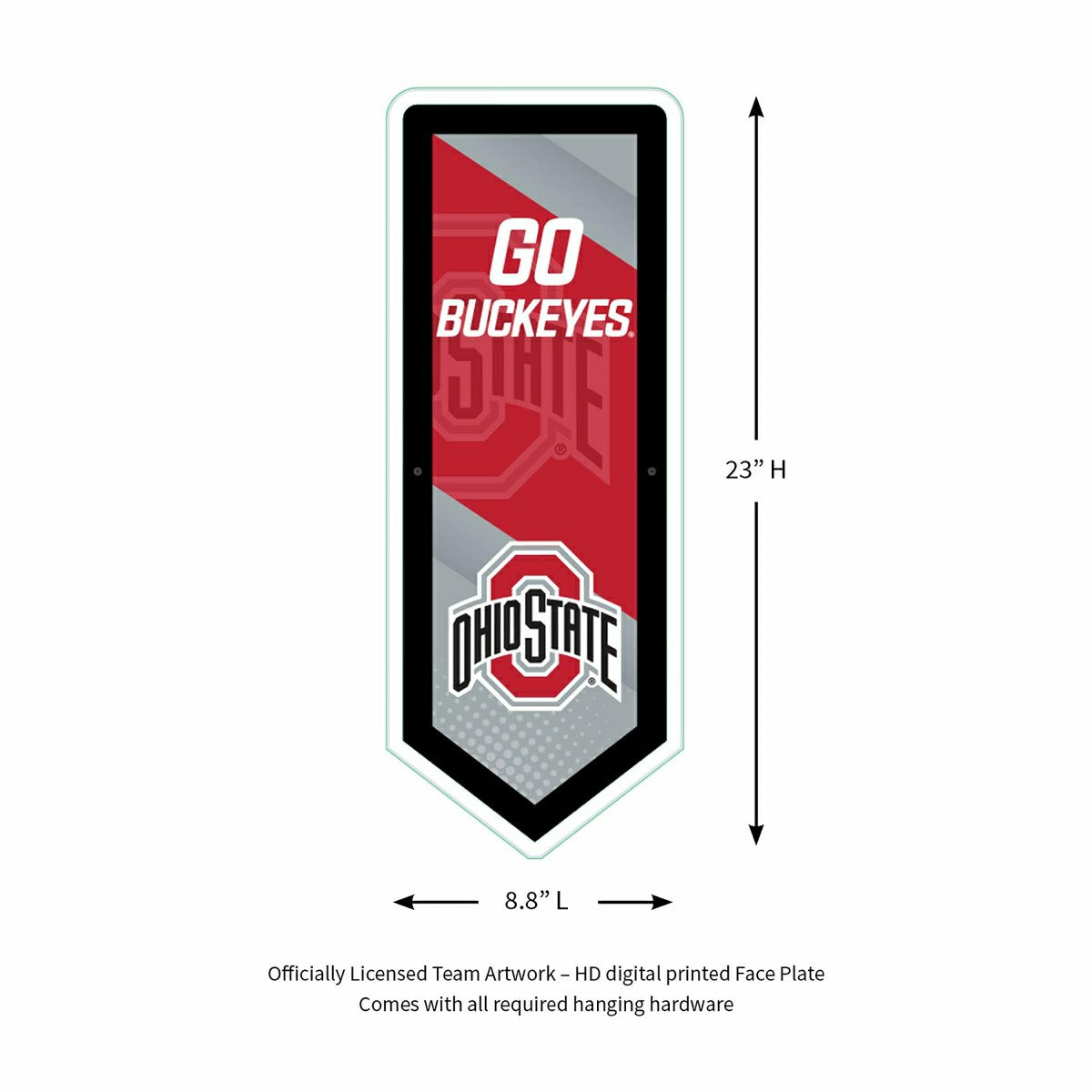 LED Wall Decor, Pennant, Ohio State University - Collegiate Home