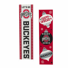 47" Double Sided Leaner, Ohio State University, Christmas - Collegiate Home