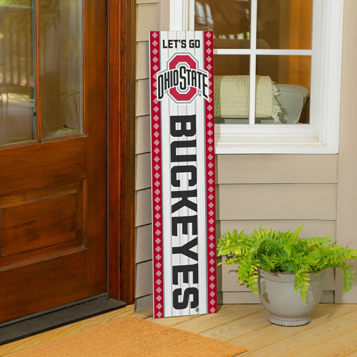 47" Double Sided Leaner, Ohio State University, Christmas - Collegiate Home