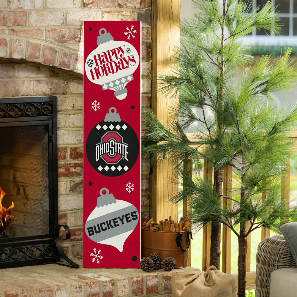 47" Double Sided Leaner, Ohio State University, Christmas - Collegiate Home