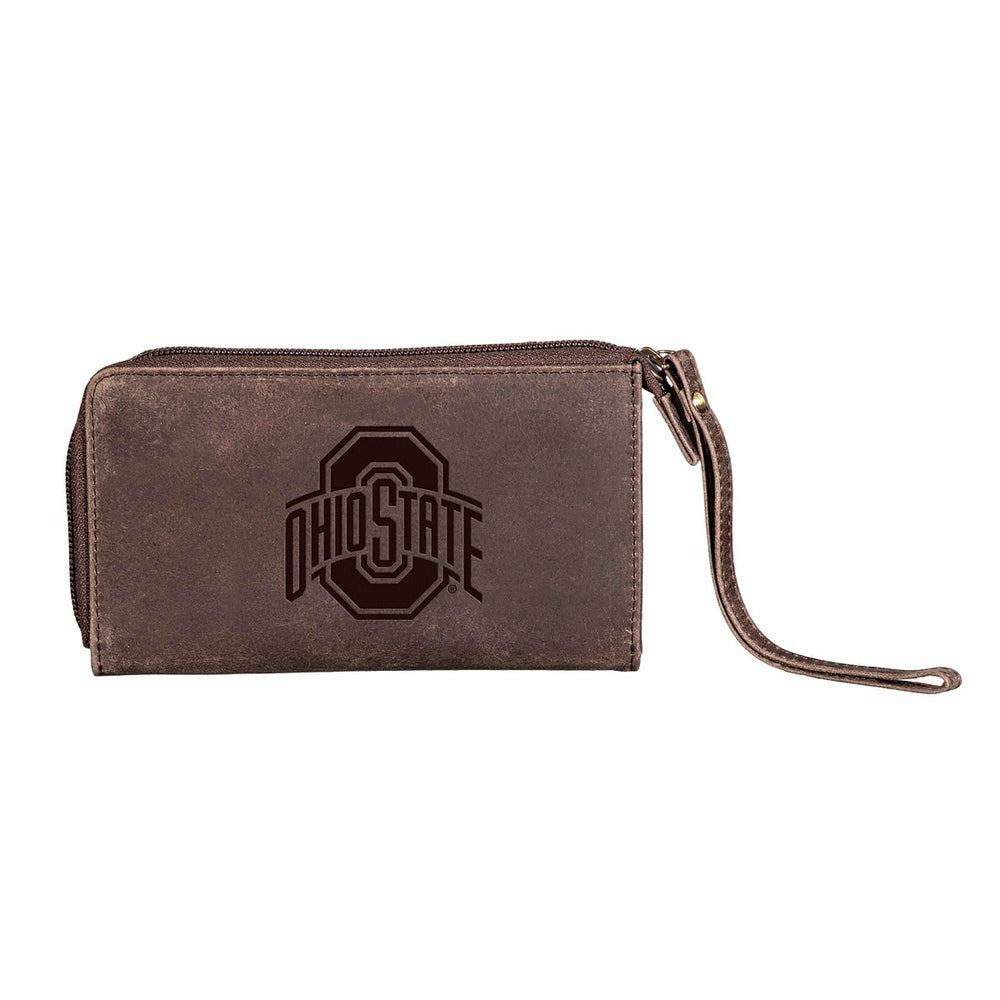 Wristlet Wallet, Brown, Ohio State University - Collegiate Home