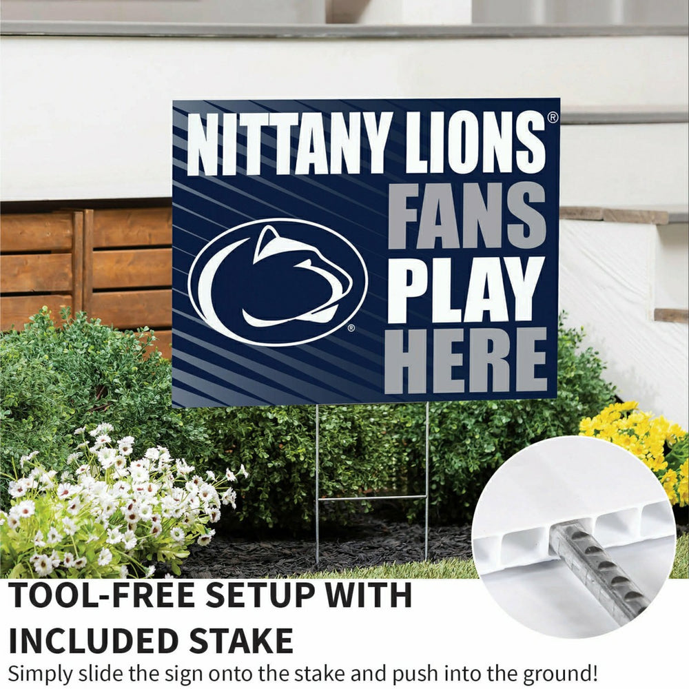 Penn State Coroplast Yard Sign "Fans Play Here" - Collegiate Home