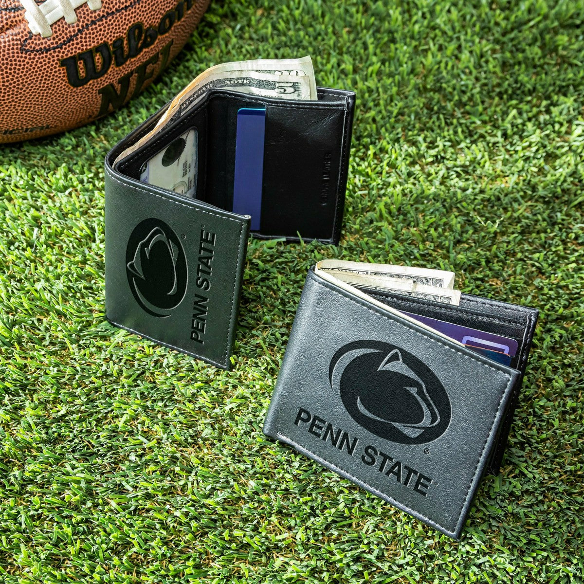 Penn State, Bi-Fold and Tri-Fold Wallet Gift Set, Black - Collegiate Home