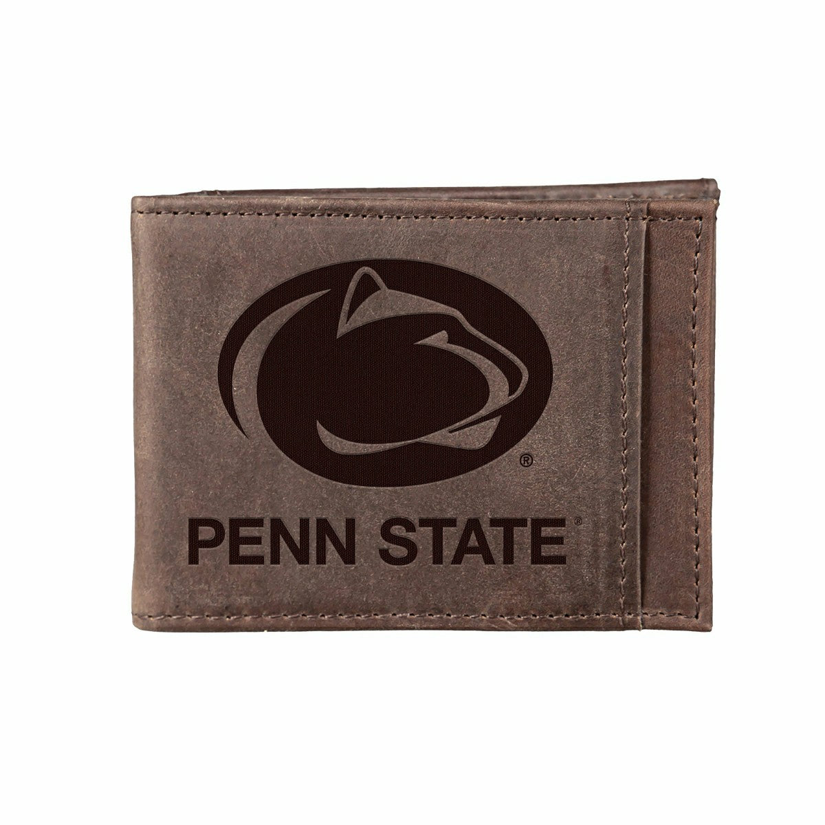 Slim Bi-Fold Wallet with RFID Blocking, Penn State, Brown - Collegiate Home