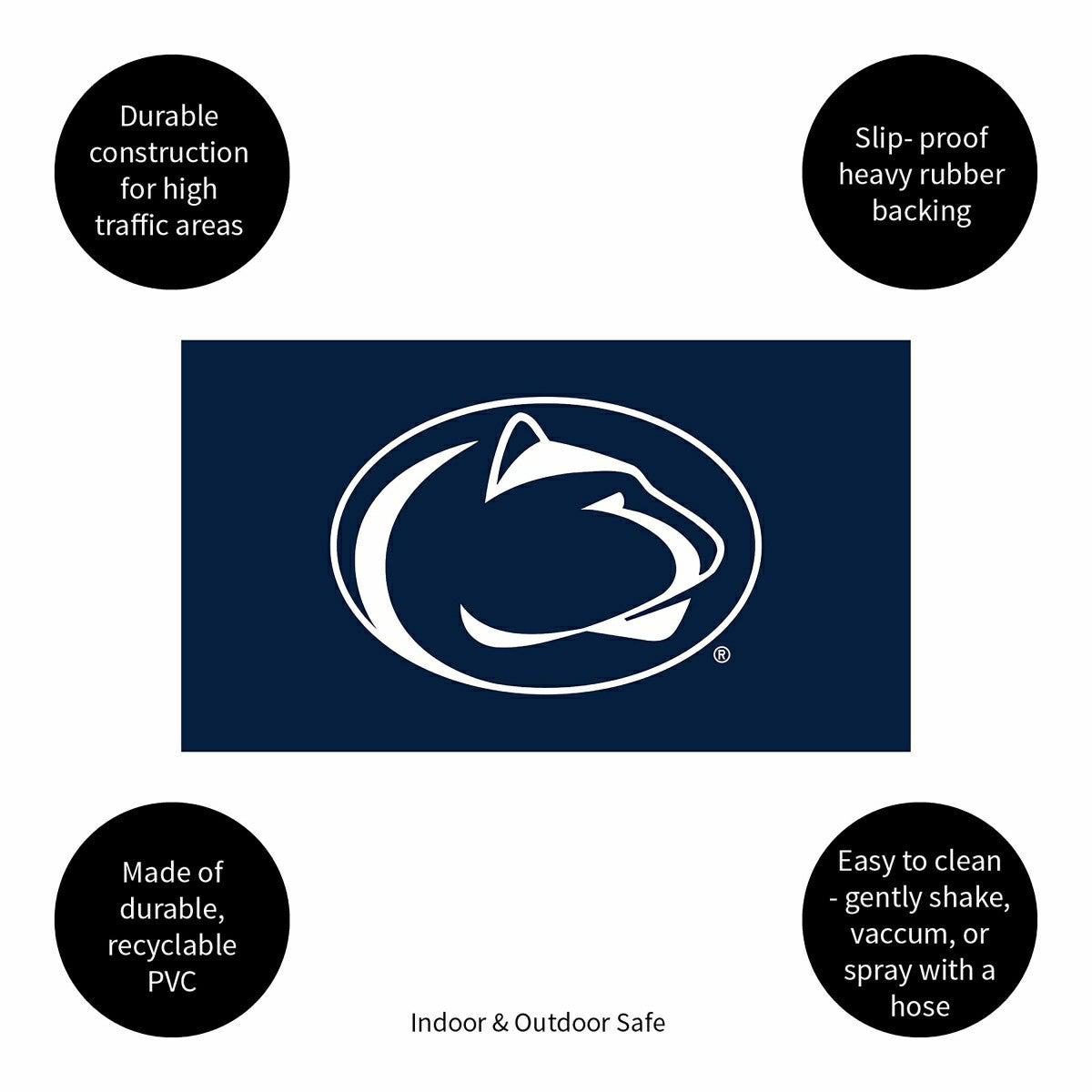 Full Color PVC Mat, 16" x 28", Penn State - Collegiate
