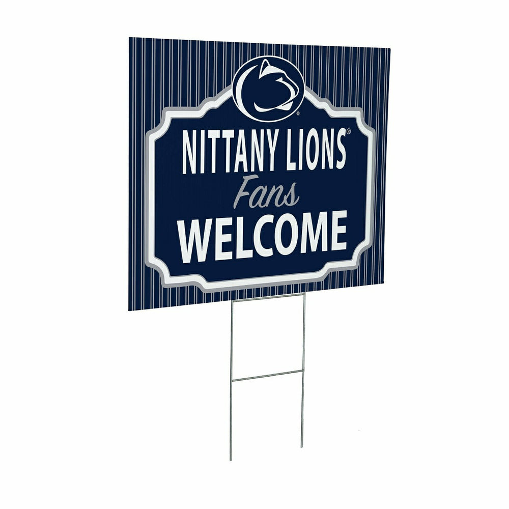 Penn State Coroplast Yard Sign, "Fans Welcome" - Collegiate Home