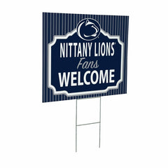 Penn State Coroplast Yard Sign, "Fans Welcome" - Collegiate Home