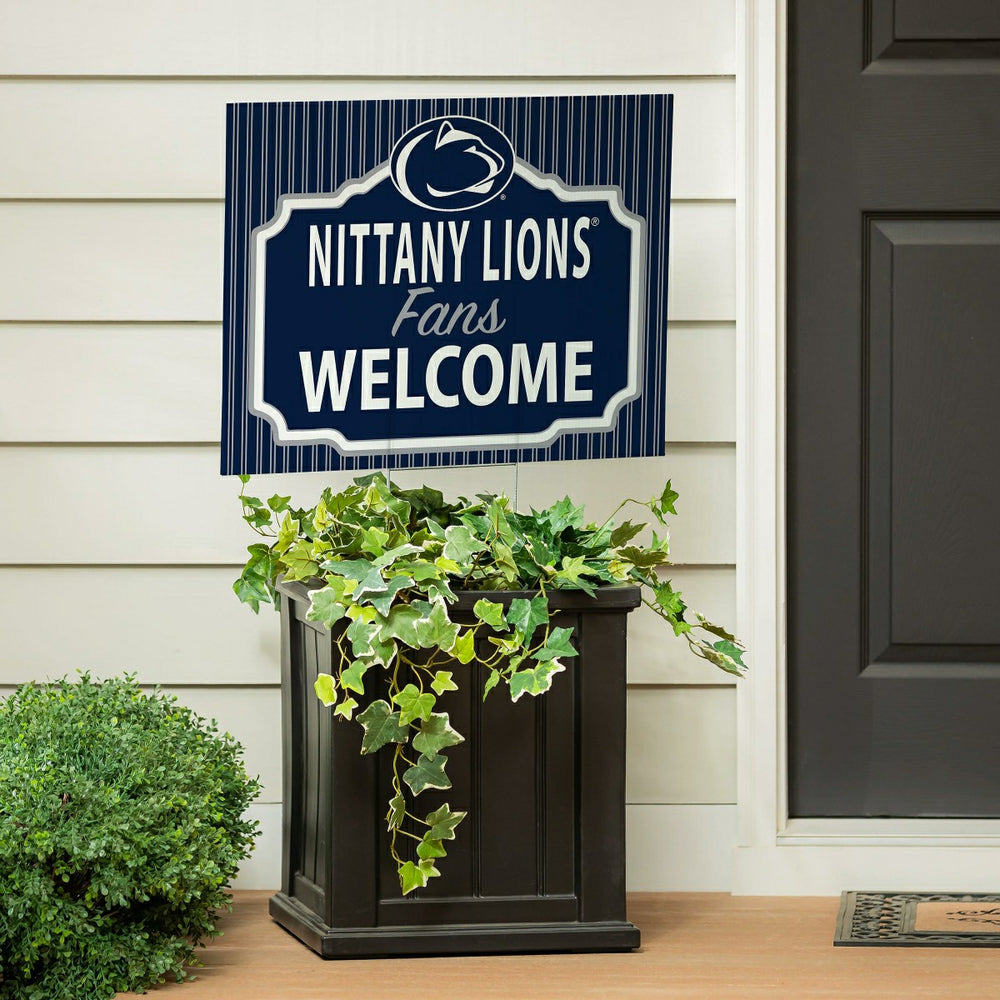 Penn State Coroplast Yard Sign, "Fans Welcome" - Collegiate Home