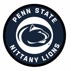 LED Wall Decor, College Football Round, Penn State - Collegiate Home