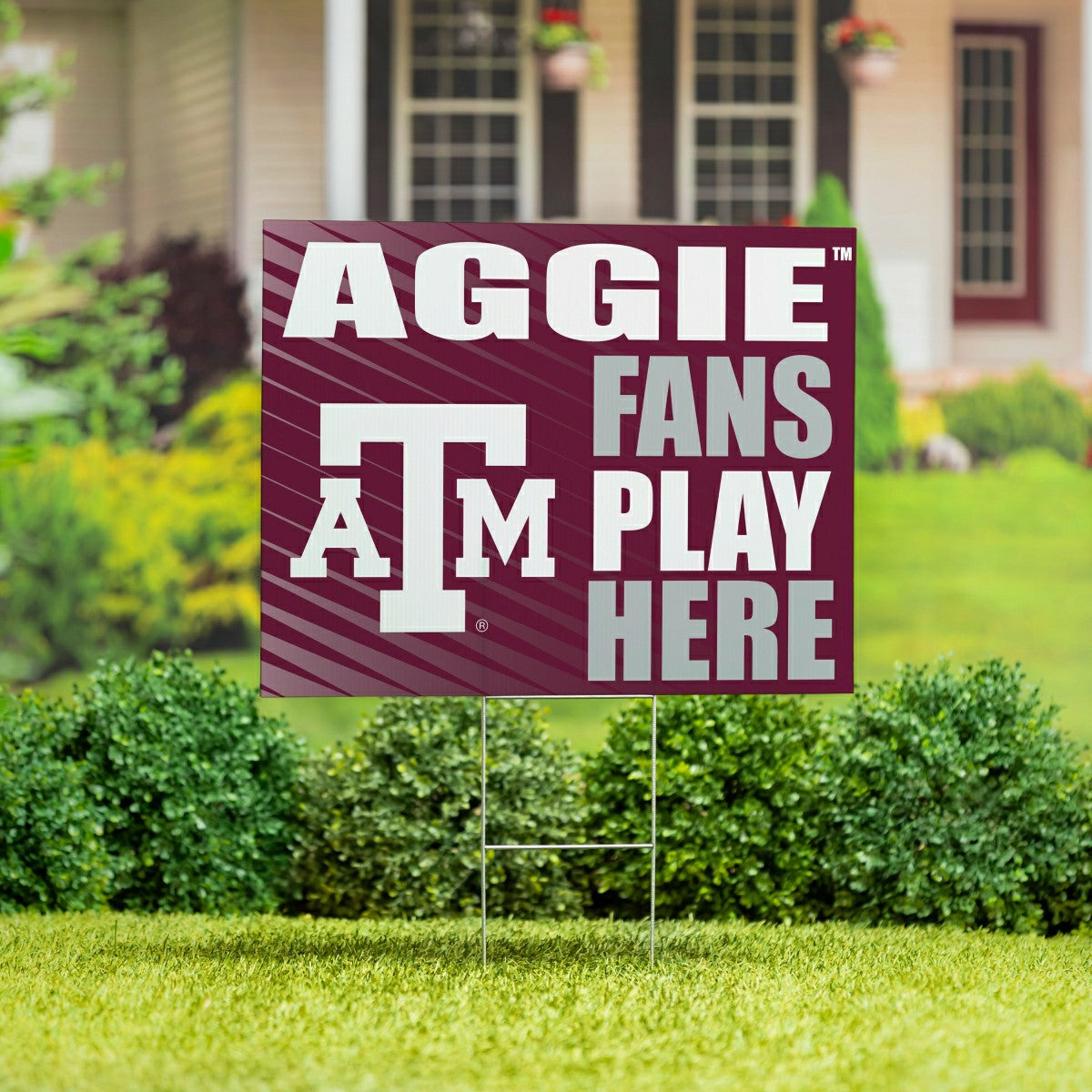 Texas A&M Coroplast Yard Sign "Fans Play Here" - Collegiate Home