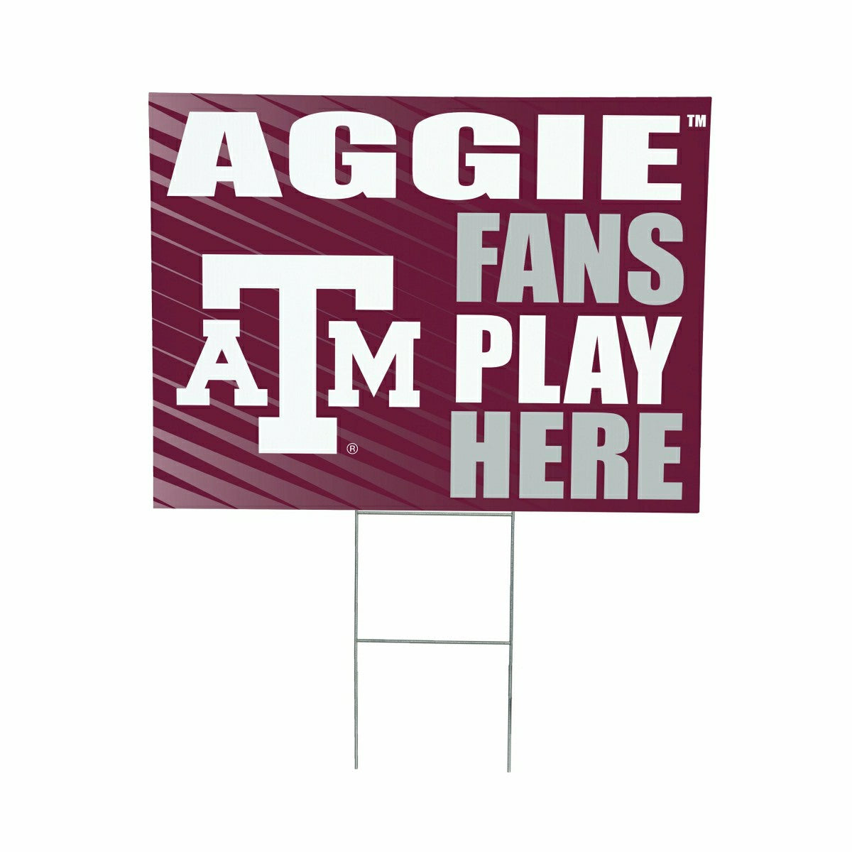 Texas A&M Coroplast Yard Sign "Fans Play Here" - Collegiate Home