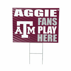 Texas A&M Coroplast Yard Sign "Fans Play Here" - Collegiate Home
