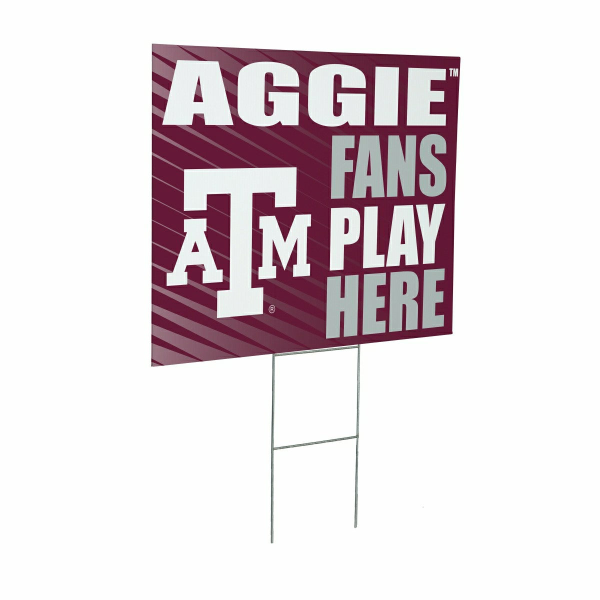 Texas A&M Coroplast Yard Sign "Fans Play Here" - Collegiate Home