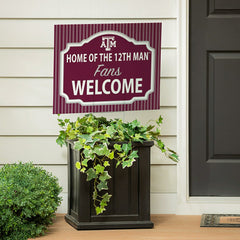 Texas A&M Coroplast Yard Sign, "Fans Welcome" - Collegiate Home