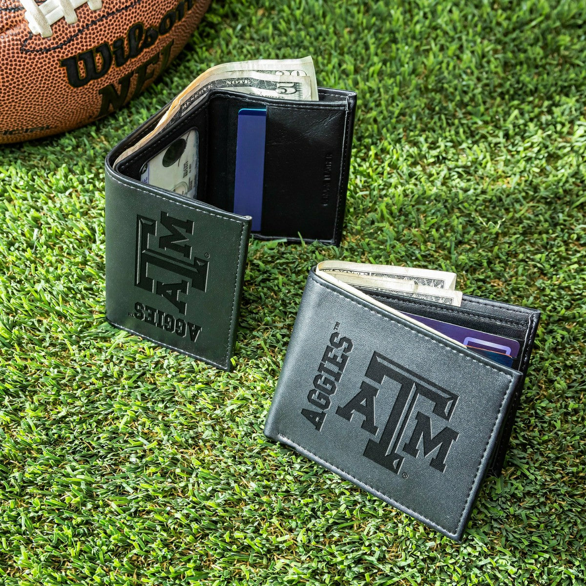 Texas A&M, Bi-Fold and Tri-Fold Wallet Gift Set, Black - Collegiate Home