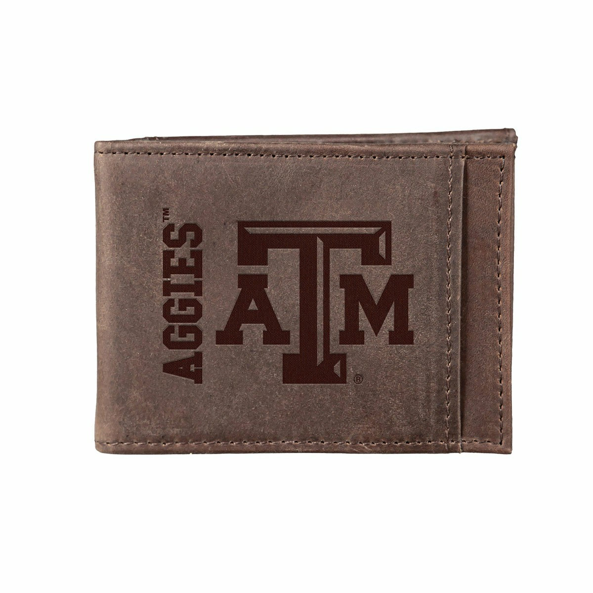 Front Pocket Wallet w/ RFID Blocking, Texas A&M, Brown - Collegiate Home