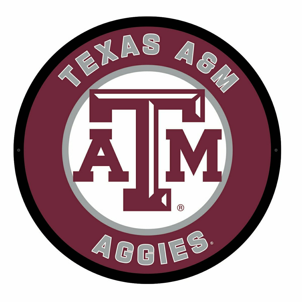 LED Wall Decor, Round, Texas A&M - Collegiate Home