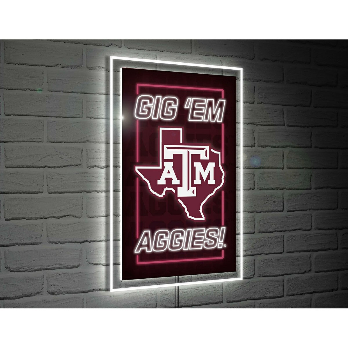 Texas A&M College Rectangle Neolite LED Decor - Collegiate Home