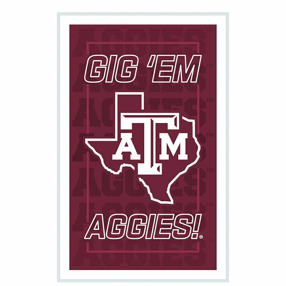 Texas A&M College Rectangle Neolite LED Decor - Collegiate Home