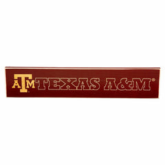 Texas A&M Engraved Wood Sign, 3.5" x 18" - Collegiate Home