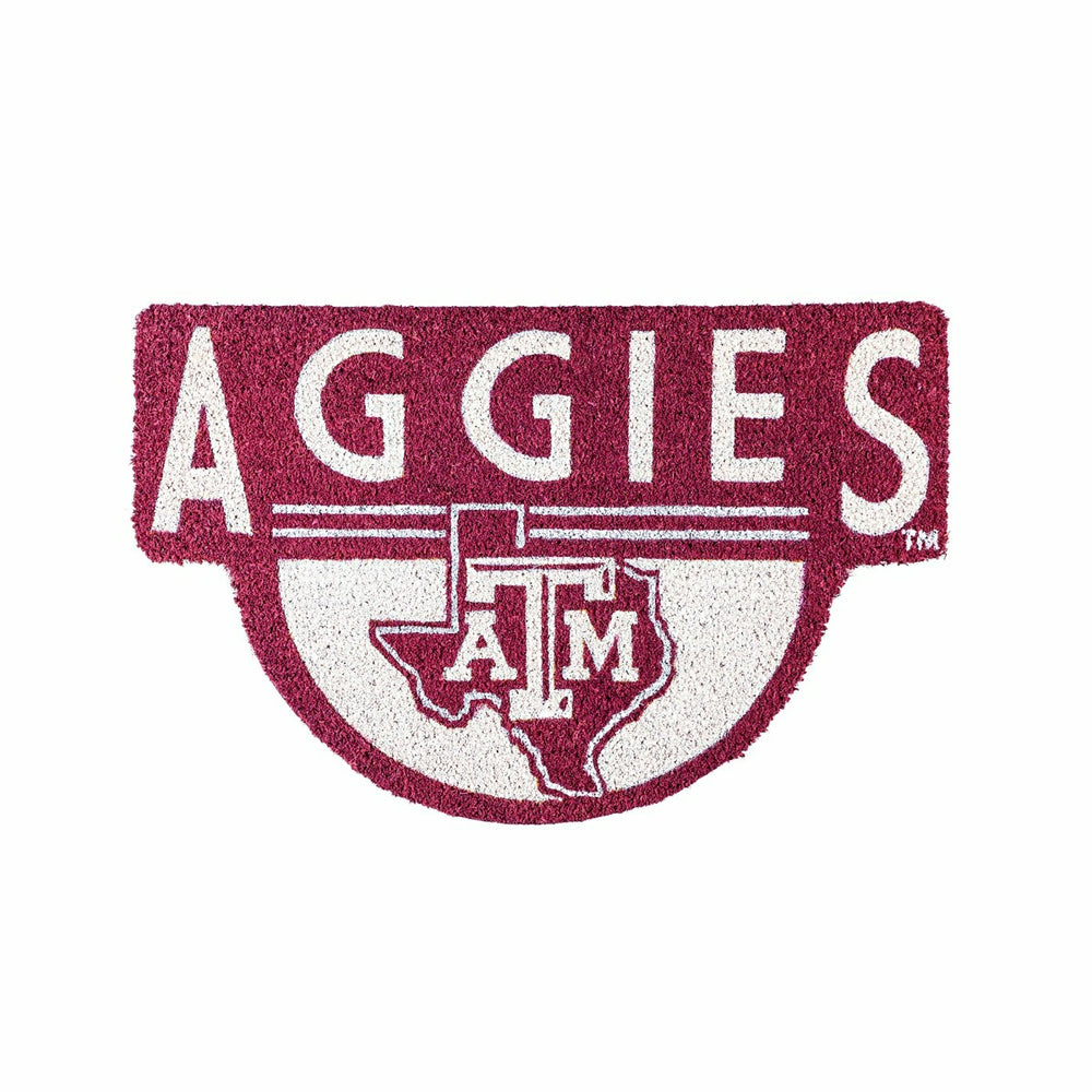 NCAA Team Shaped Coir Door Mat, Texas A&M Aggies - Collegiate