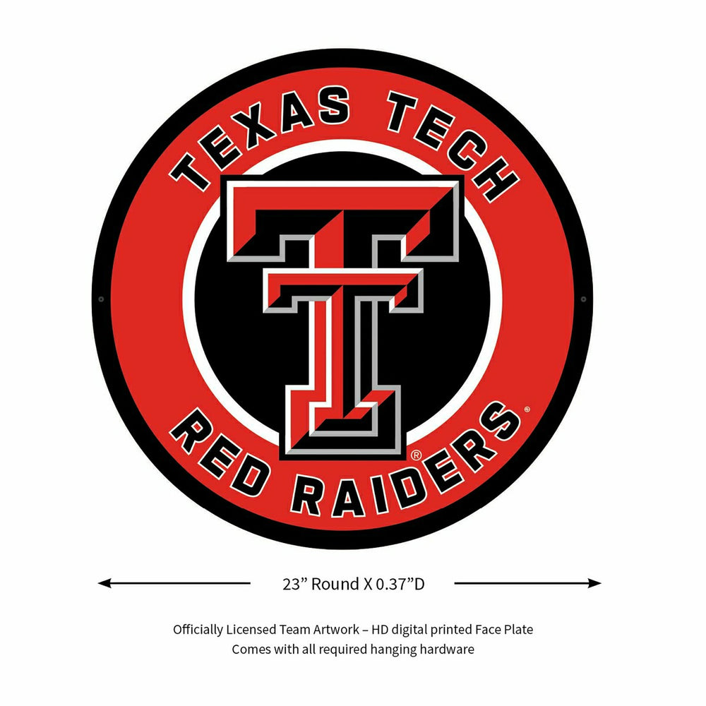 LED Wall Decor, Round, Texas Tech University - Collegiate Home