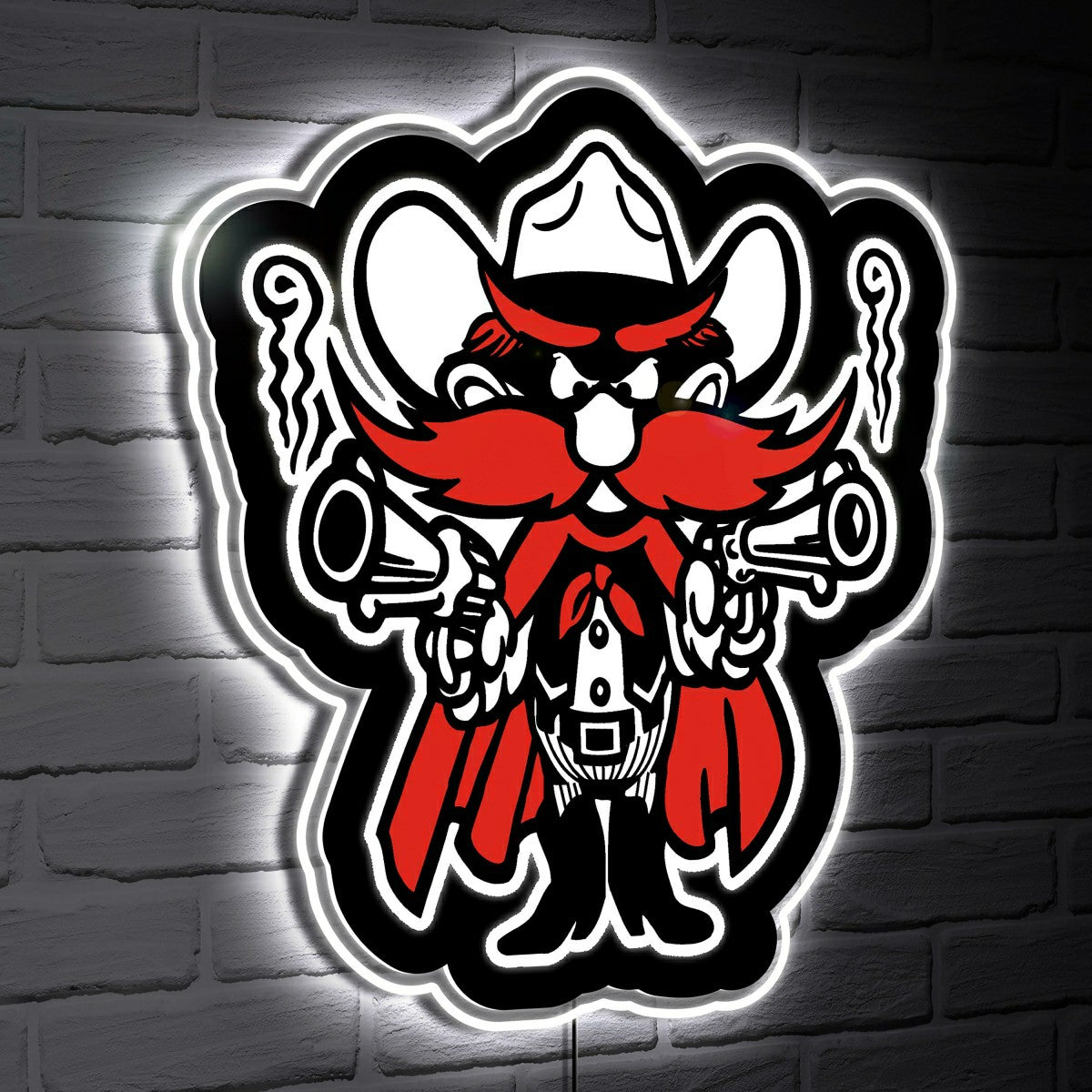 LED Wall Decor, Glazelite, College Mascot, Texas Tech University - Collegiate Home