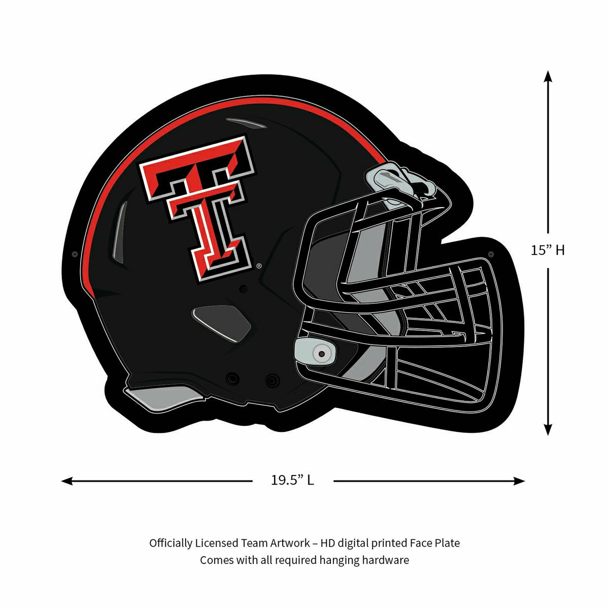 LED Wall Decor, Helmet, Texas Tech University - Collegiate Home