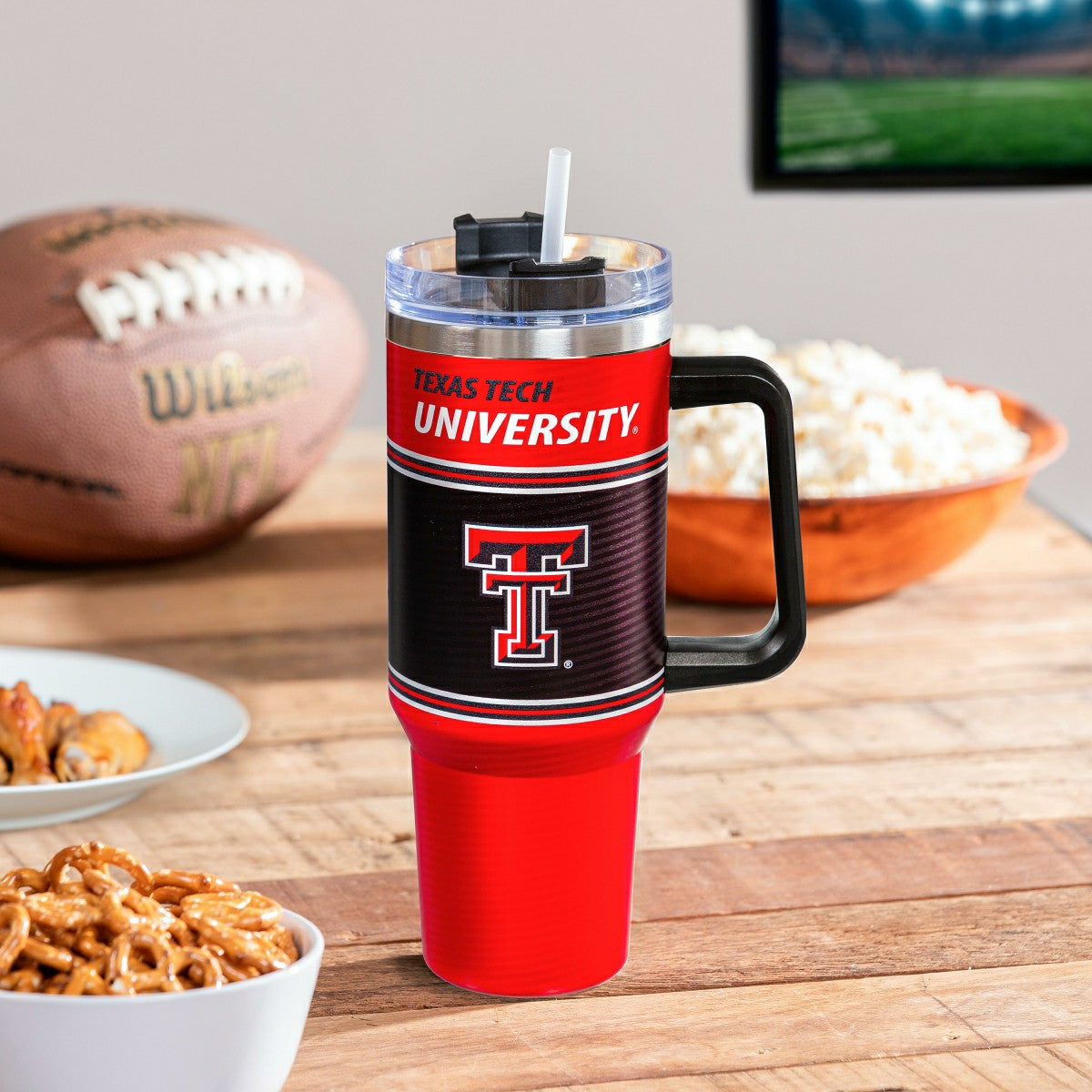 40oz Stainless Steel Canyon Cup w/ Straw, Texas Tech University - Collegiate Home
