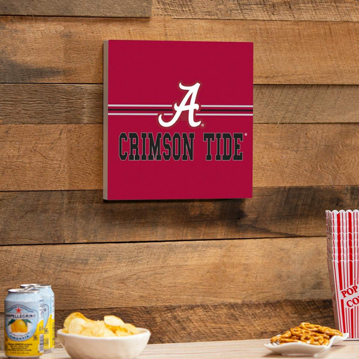 University of Alabama Wood Wall Sign, 12x12 - Collegiate Home