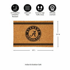 University of Alabama Large One Color Coir Mat, 36"x24" - Collegiate