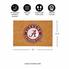 University of Alabama Large Full Color Coir Mat, 36"x24" - Collegiate