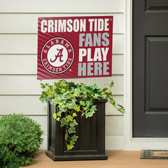 University of Alabama Coroplast Yard Sign "Fans Play Here" - Collegiate Home