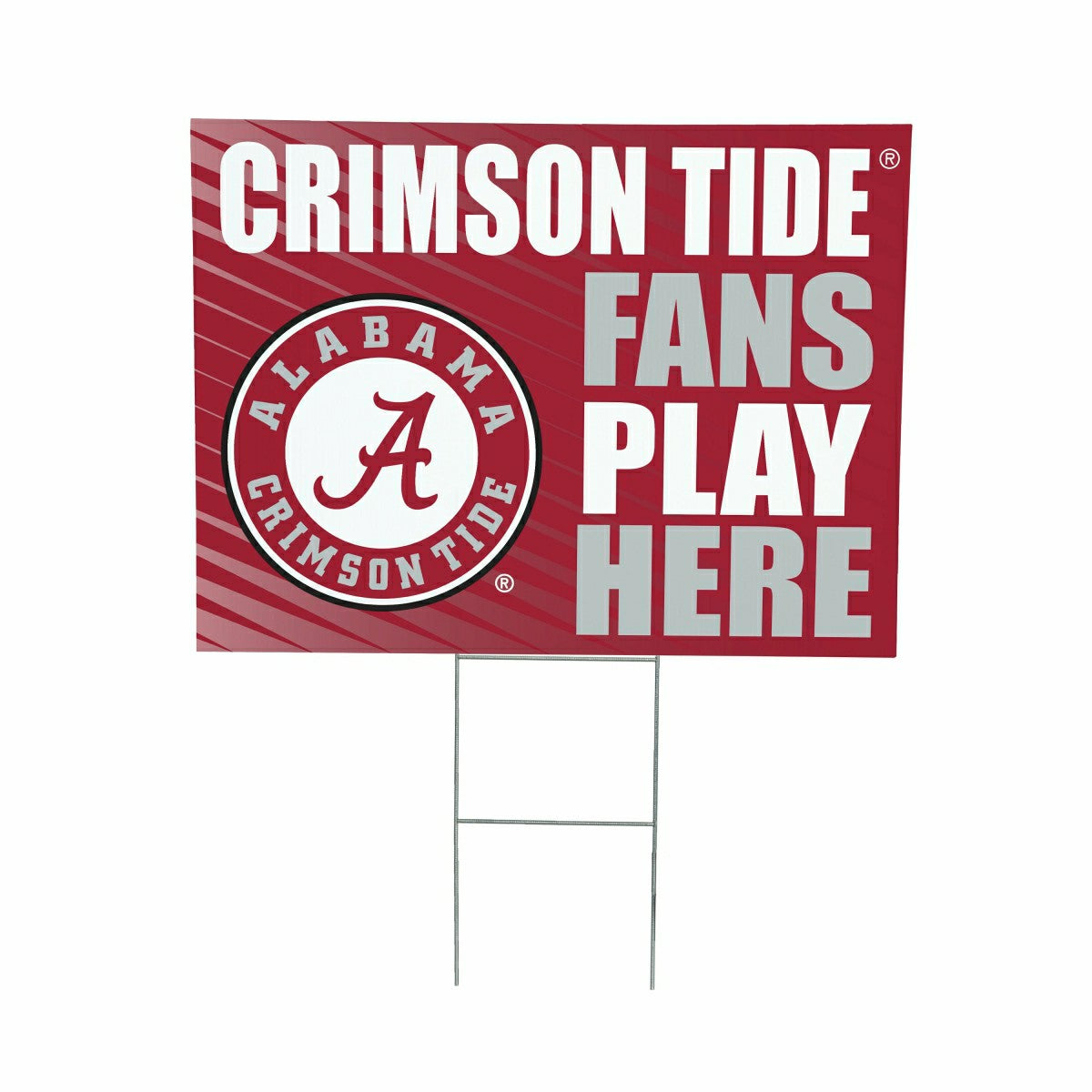University of Alabama Coroplast Yard Sign "Fans Play Here" - Collegiate Home