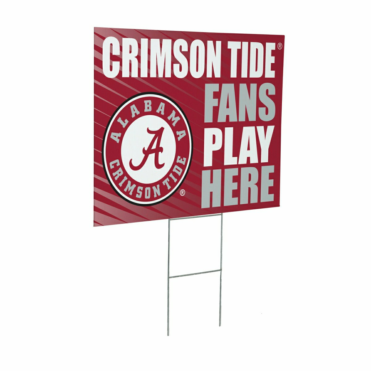 University of Alabama Coroplast Yard Sign "Fans Play Here" - Collegiate Home