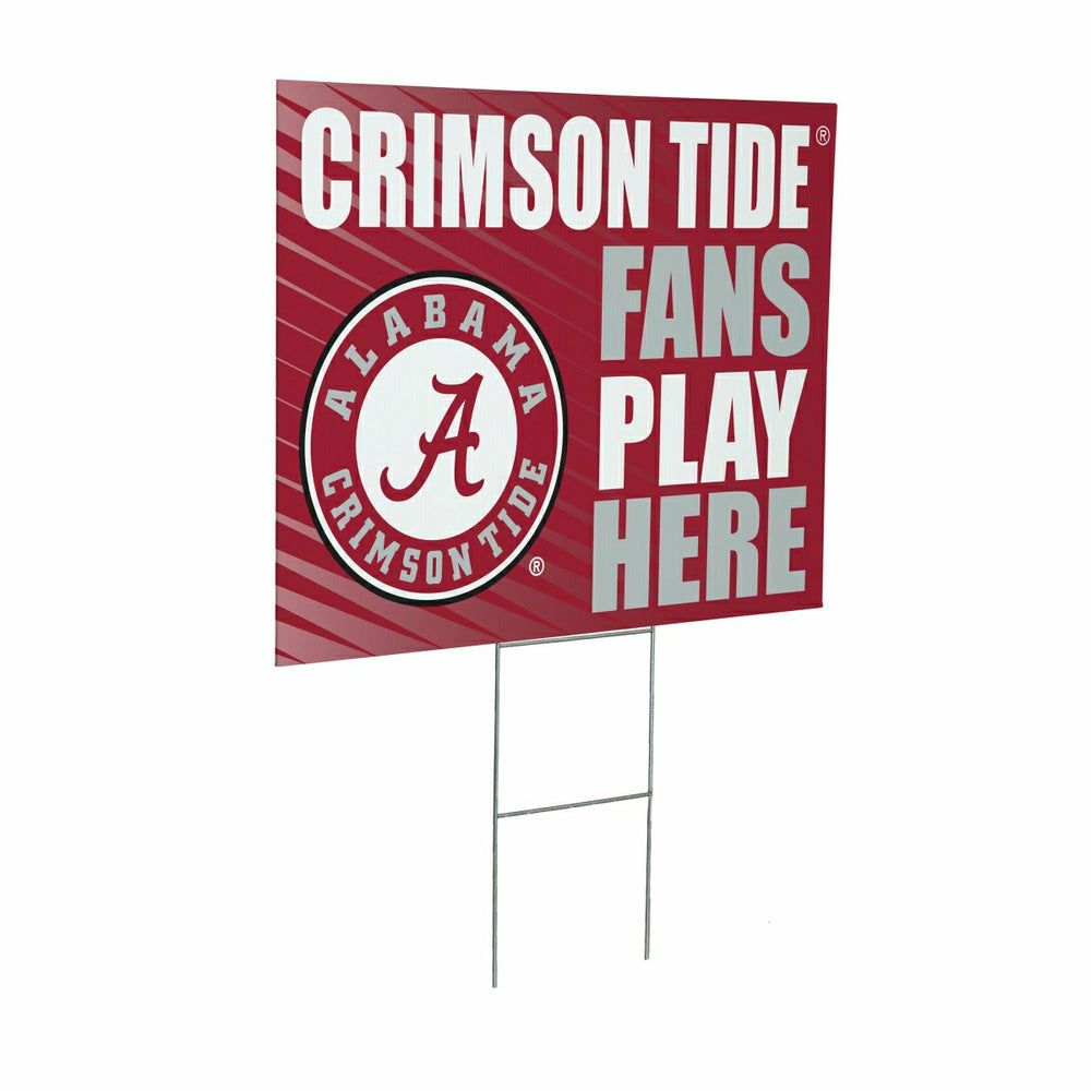 University of Alabama Coroplast Yard Sign "Fans Play Here" - Collegiate Home