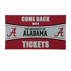 28" x 16" PVC Trapper Mat, Come Back with Tickets, University of Alaba - Collegiate