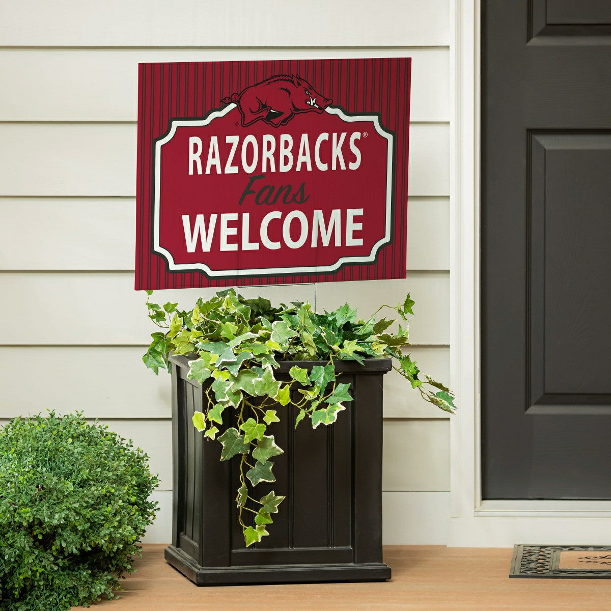 University of Arkansas Coroplast Yard Sign, "Fans Welcome" - Collegiate Home