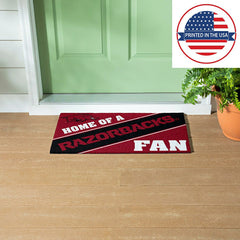 University of Arkansas, PVC Mat COLOR, Home of a Fan - Collegiate